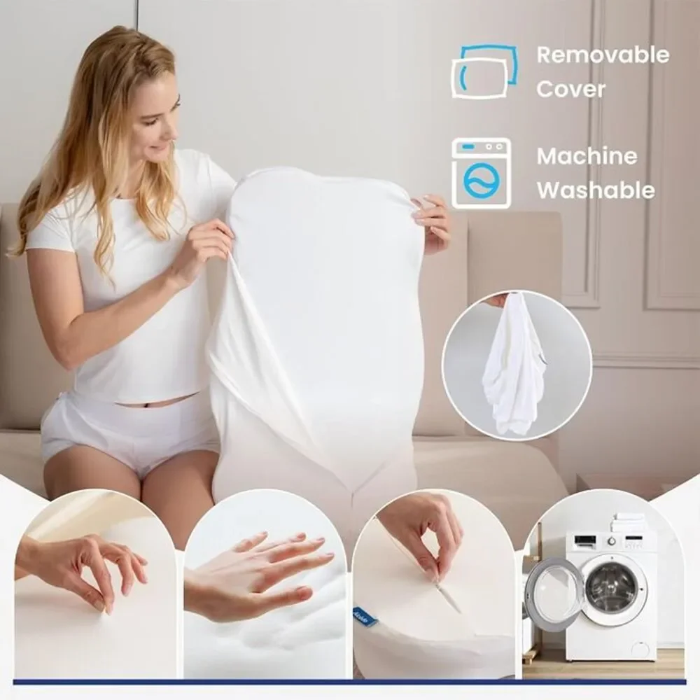 Cervical Memory Foam Pillow, Adjustable Neck Support, 26 x 15 in